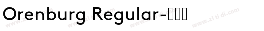 Orenburg Regular字体转换